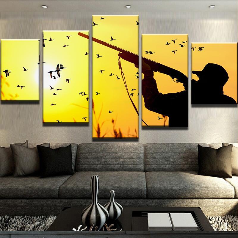 Hunting Sunset – Hunting Canvas Wall Art