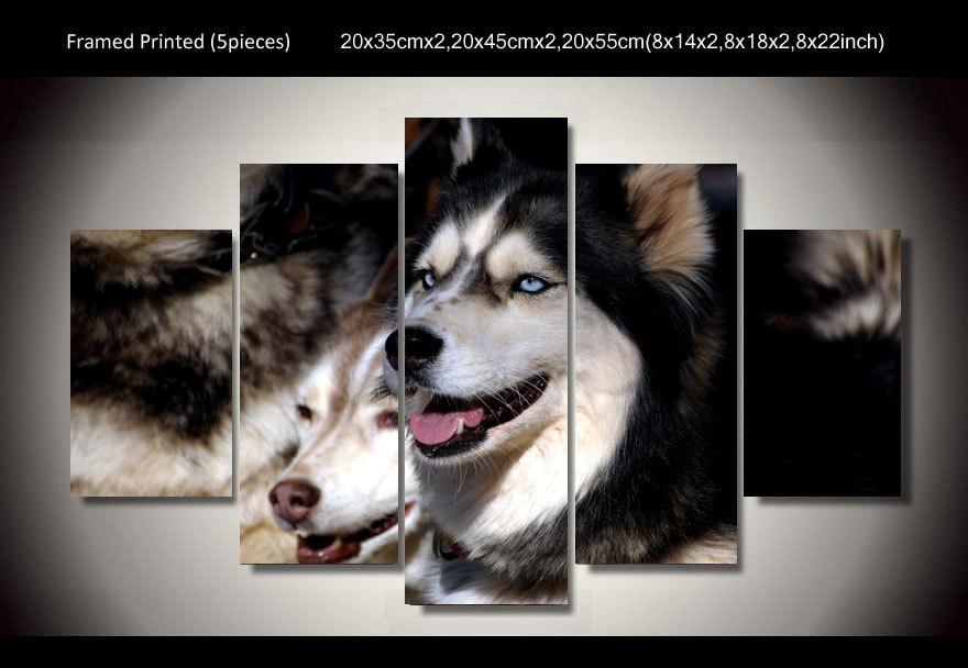 Husky Dogs – Animal Canvas Wall Art