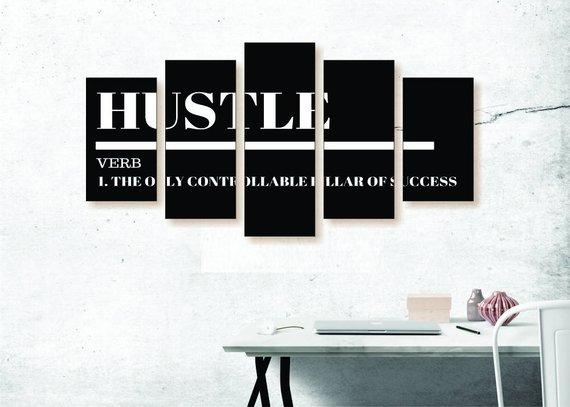 Hustle – Abstract Canvas Wall Art
