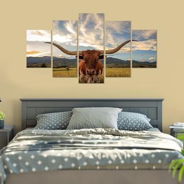 I Love Texas Longhorn Cattle – Animal Canvas Wall Art