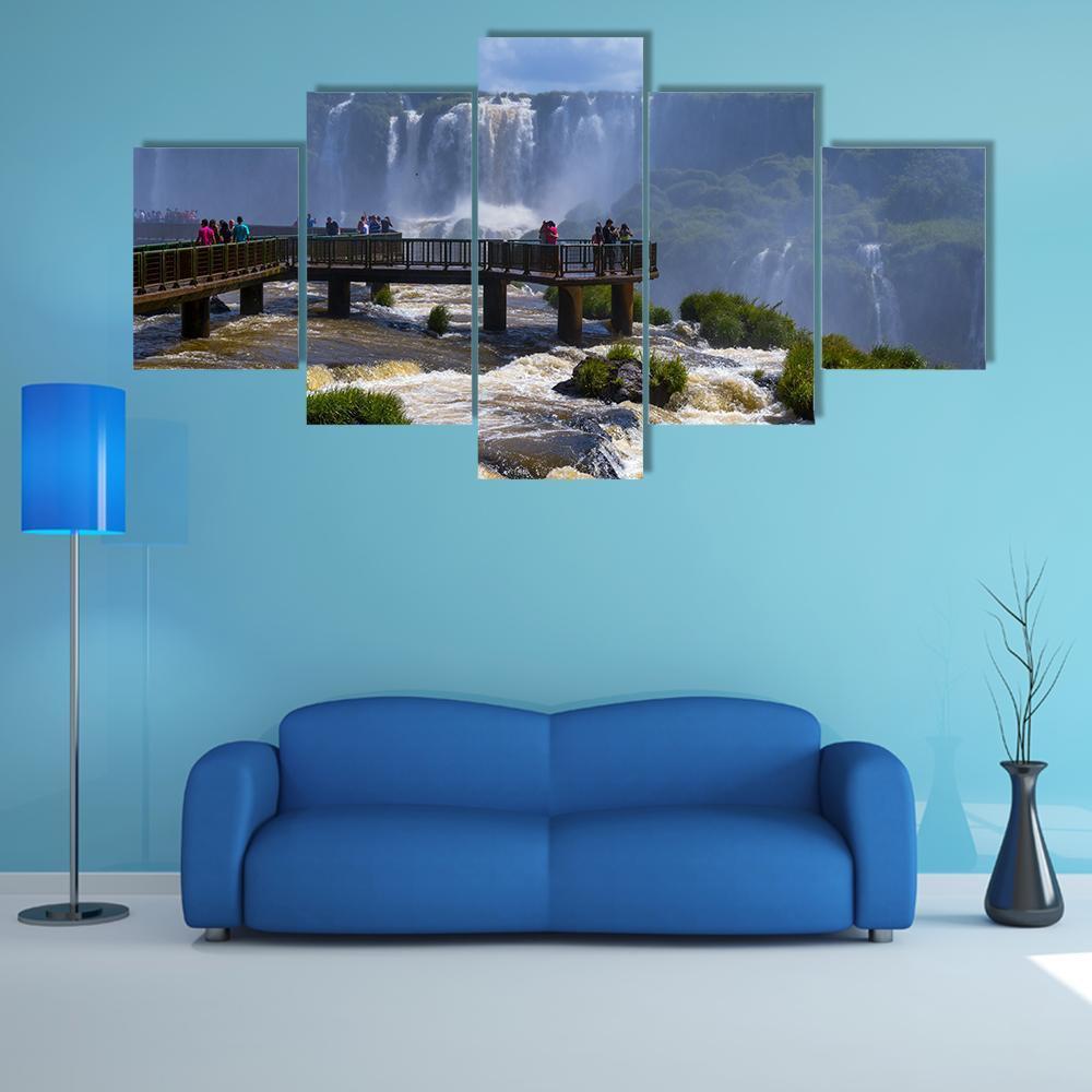 Iguassu Falls In Brazil – Nature Canvas Wall Art