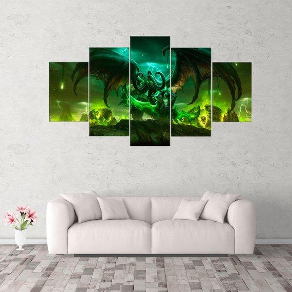 Illidan World Of Warcraft Gaming Canvas Wall Art