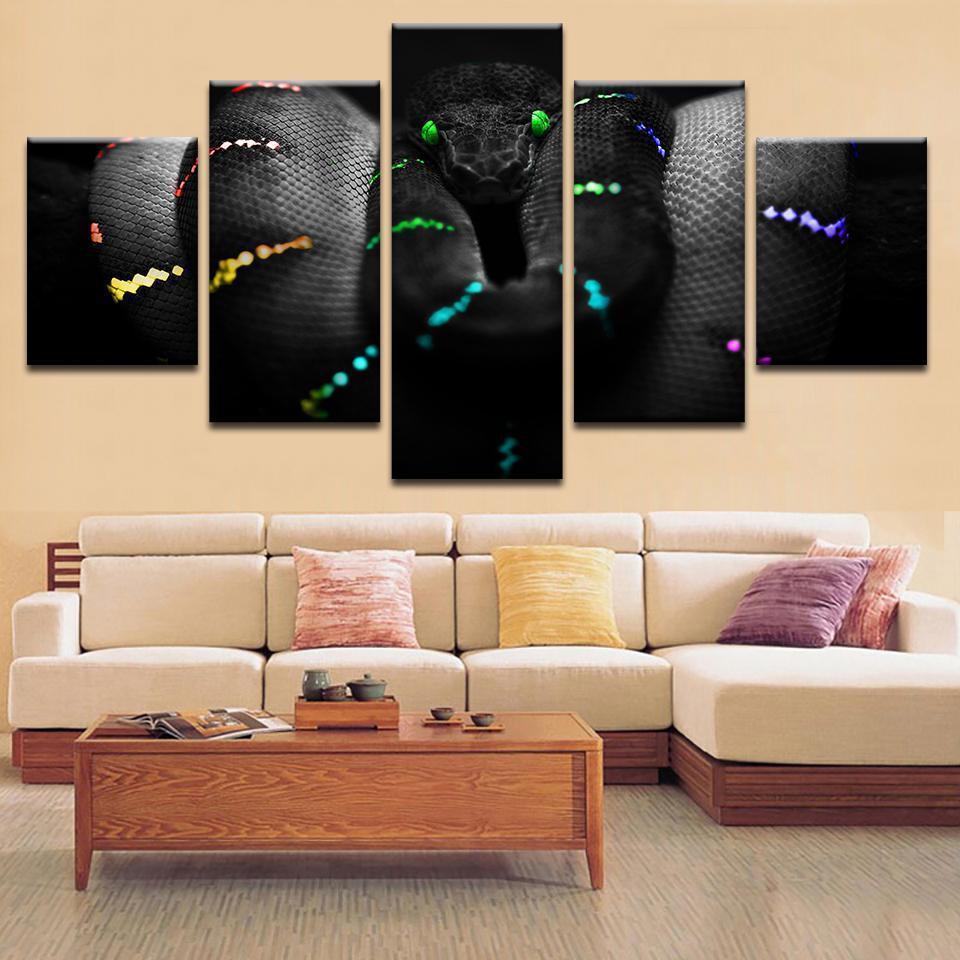 Illuminated Snake – Animal Canvas Wall Art