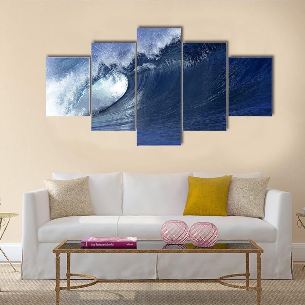 Image Of Wave In Ocean – Nature Canvas Wall Art