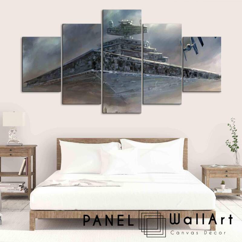 Impressionism Of Star Destroyer – Movie Canvas Wall Art
