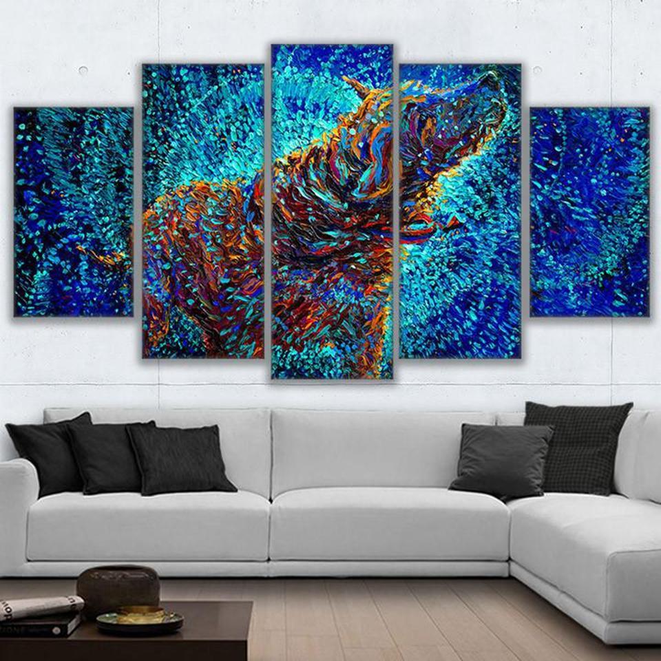 Impressionist Dog Shake – Abstract Animal Canvas Wall Art