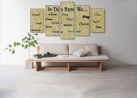 In This Home – Abstract Canvas Wall Art