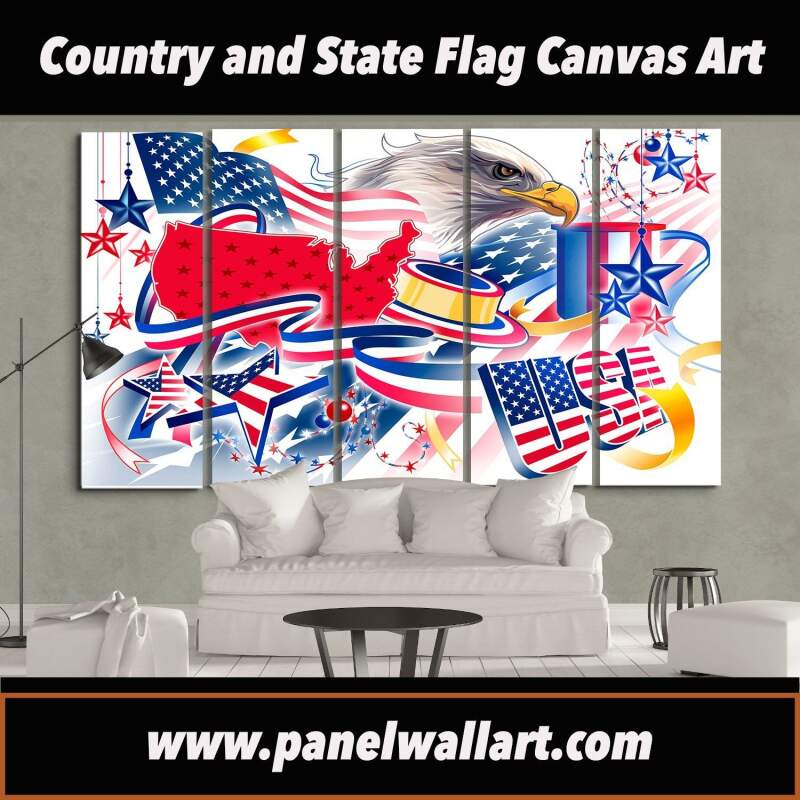 Independence Day Eagle – Abstract Canvas Wall Art