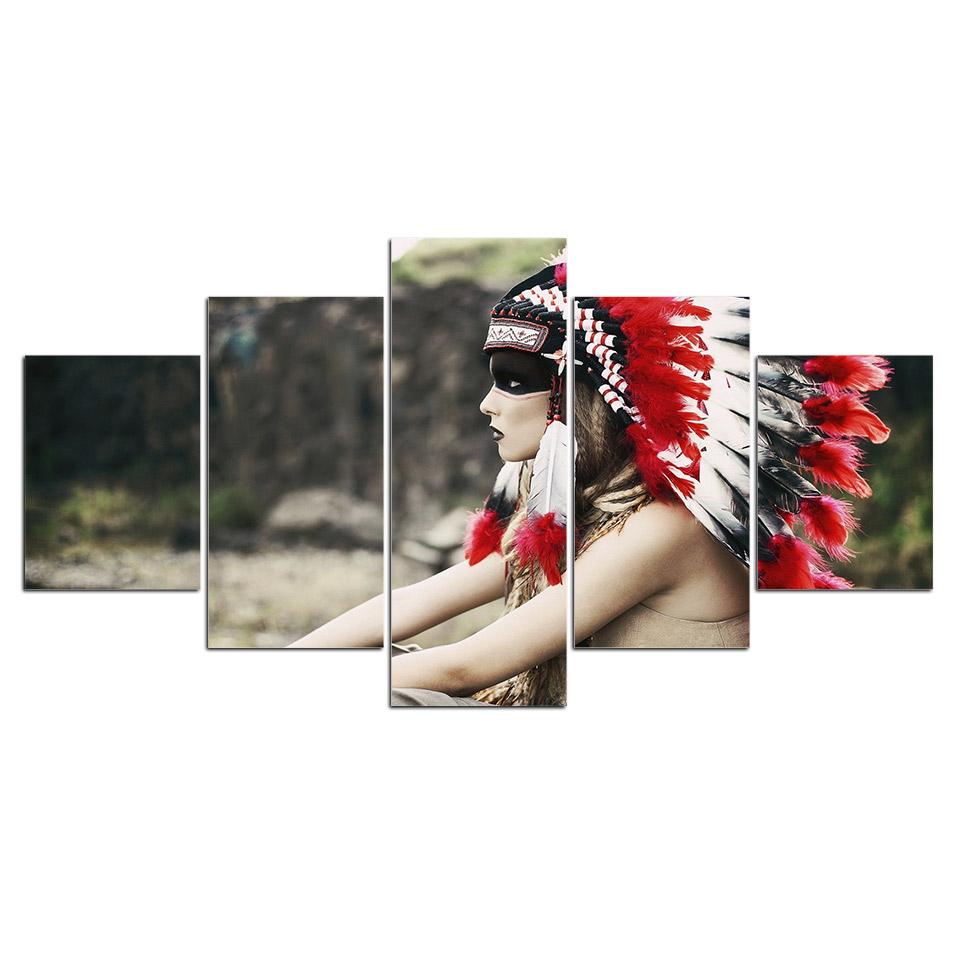 India Girl 01 – Abstract Canvas Wall Art