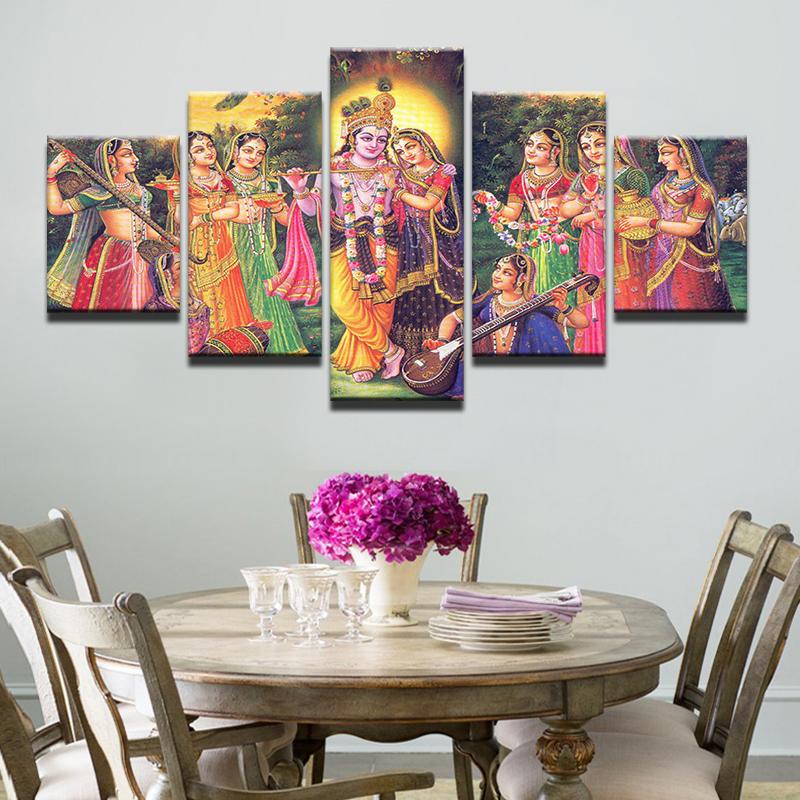 India Myth Lord Krishna – Religion Canvas Wall Art