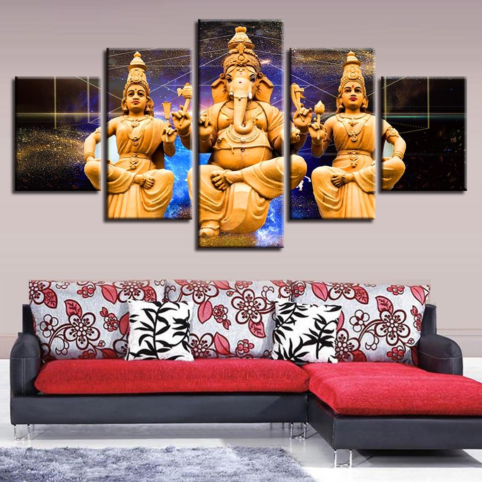 India Tibetan Buddhism Ganesha 1 – Religion Canvas Wall Art