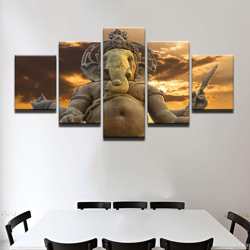 India Tibetan Buddhism Ganesha 99 – Religion Canvas Wall Art
