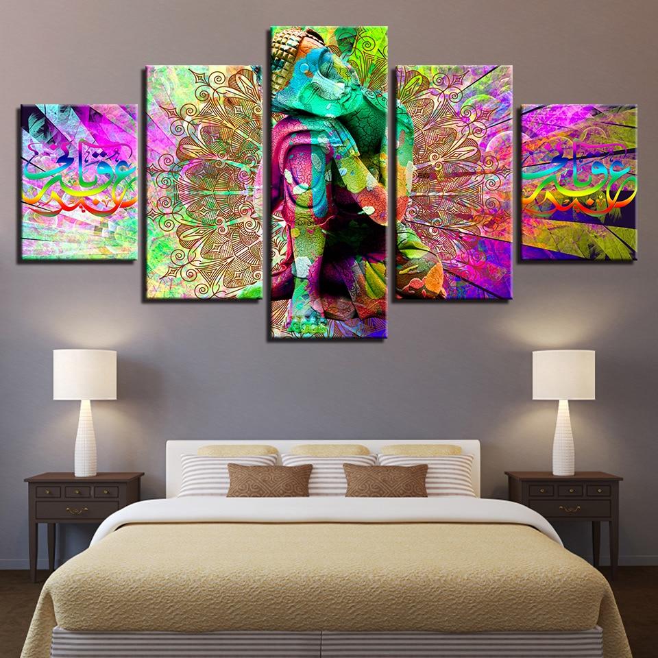 Indian Color Buddha – Religion Canvas Wall Art