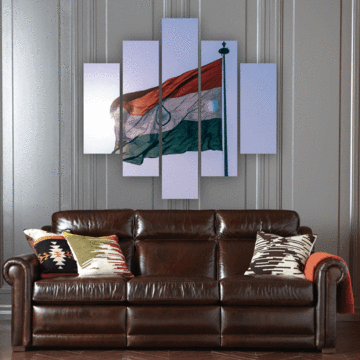 Indian Flag – Abstract Canvas Wall Art