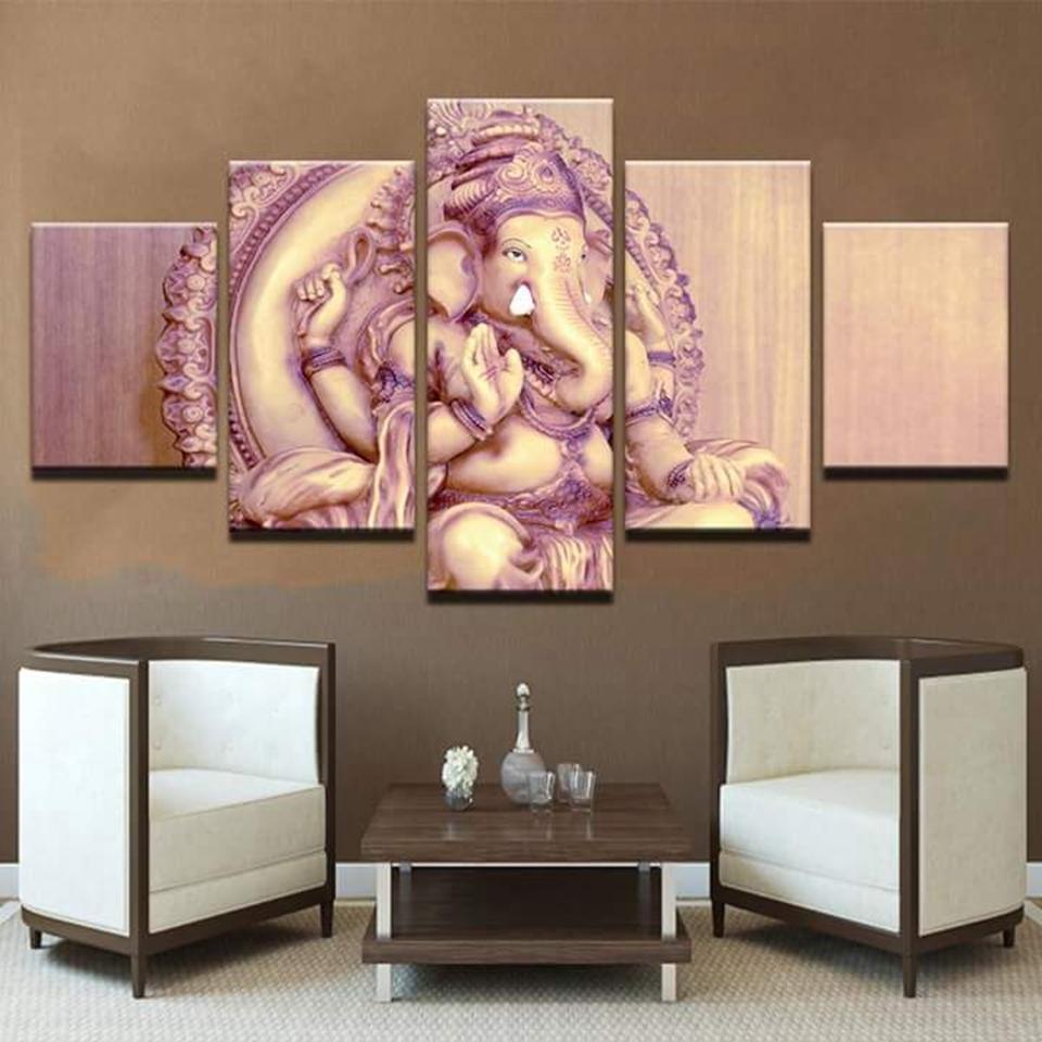 Indian Lord Religion Ganesha – Religion Canvas Wall Art