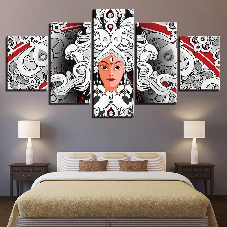 Indian Womens Headdress – Religion Canvas Wall Art
