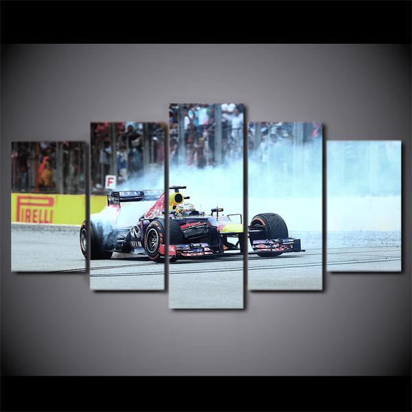 Indy Race Car F1 Burnout 01 – Automative Canvas Wall Art
