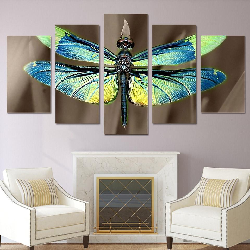 Insect Color Dragonfly – Animal Canvas Wall Art