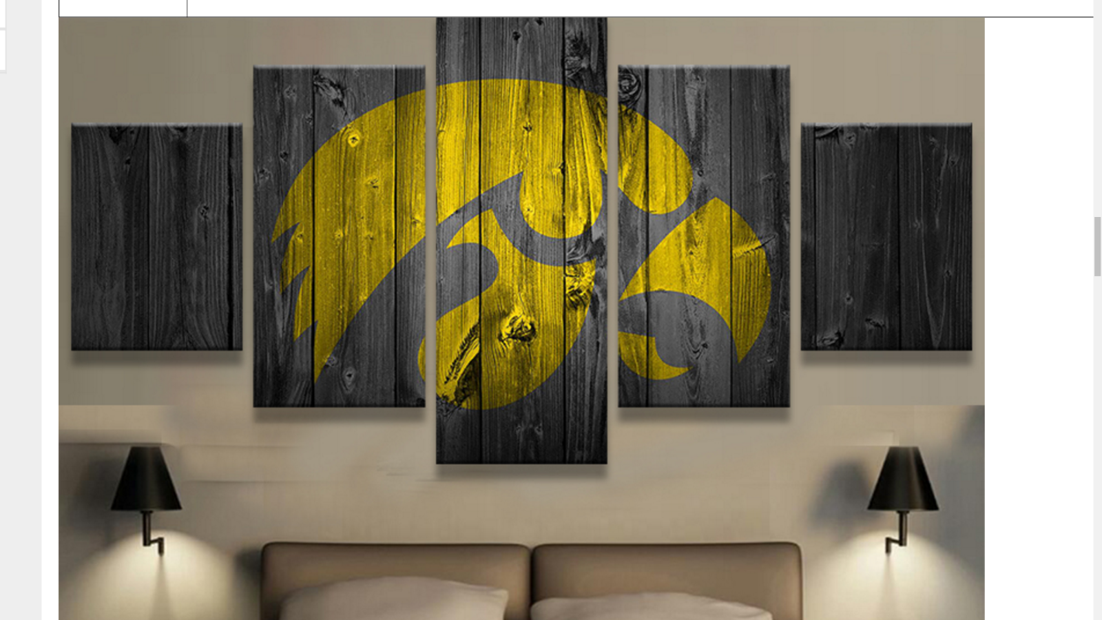 Iowa Hawkeyes College Barn Wood Style – Sport Canvas Wall Art