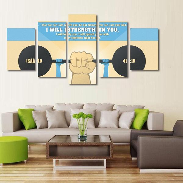 Isaiah 41:10 Fear Not For I Am With You Always Bible Verse – Religion Canvas Wall Art