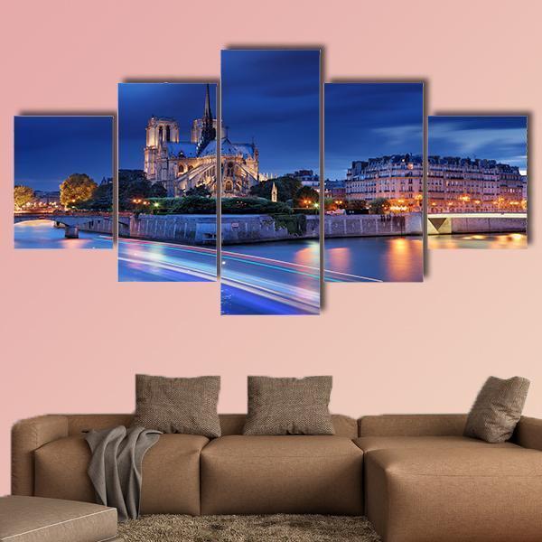 Island Cite With Cathedral Notre Dame De Paris – Nature Canvas Wall Art