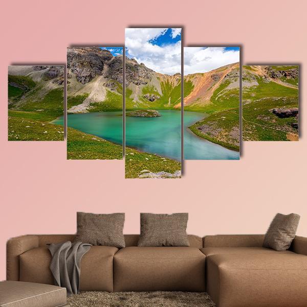 Island Lake In San Juan Mountains – Nature Canvas Wall Art