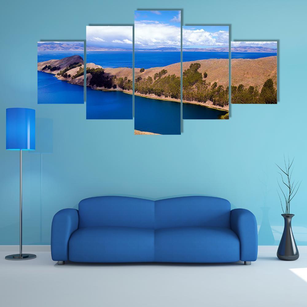 Island Of The Sun On Lake Titicaca In Bolivia – Nature Canvas Wall Art