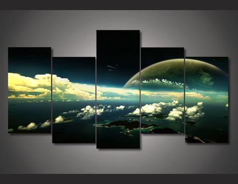 Islands And Clouds – Nature Canvas Wall Art