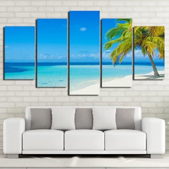 Isolated Tropical Beach – Space Canvas Wall Art