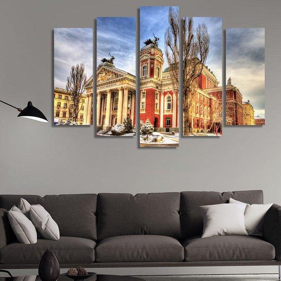 Ivan Vazov National Theater In Sofia Bulgaria – Nature Canvas Wall Art