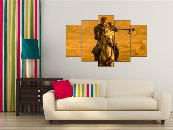 Jaime Lannister Charges At Daenerys Movie Canvas Wall Art