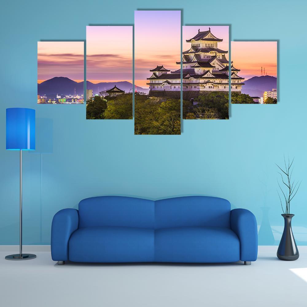 Japan Dawn At Himeji Castle – Nature Canvas Wall Art