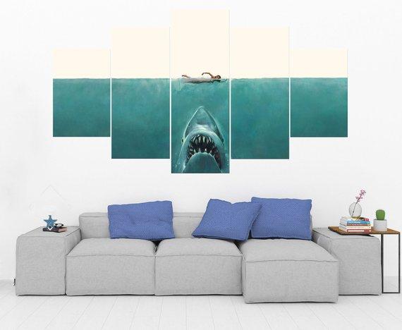 Jaws Shark – Movie Canvas Wall Art