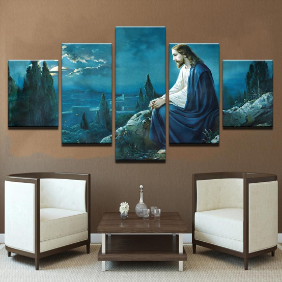 Jesus Looking Over Jerusalem – Religion Canvas Wall Art