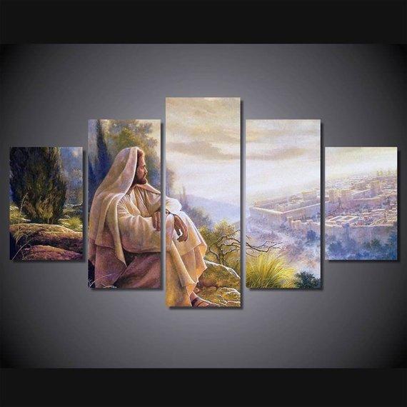 Jesus Overlooking 2 – Religion Canvas Wall Art