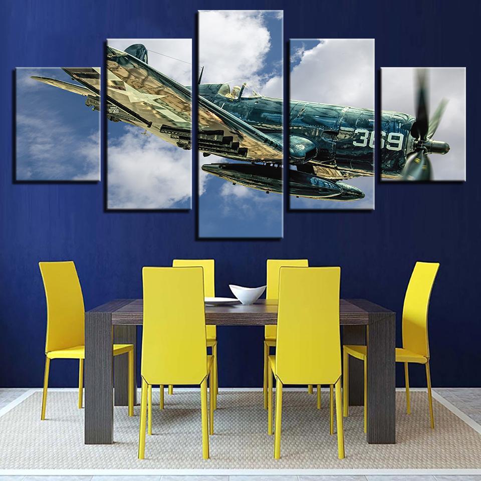 Jet Aircraft Vought F4U-4 – Airplane Canvas Wall Art