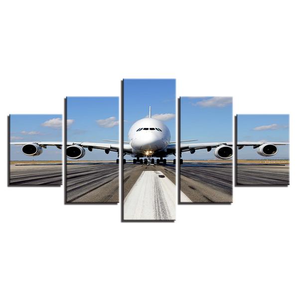 Jet Airplane Takeoff Runway Pilot – Airplane Canvas Wall Art