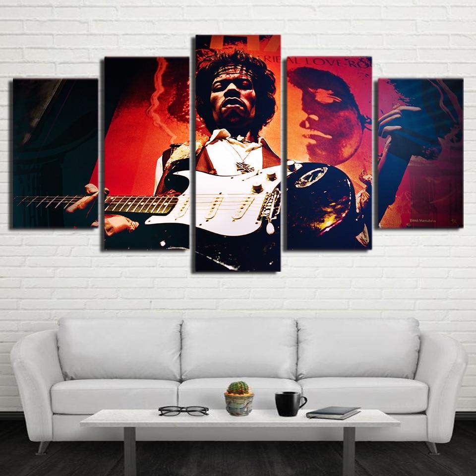 Jimi Hedrix Guitarist – Music Canvas Wall Art