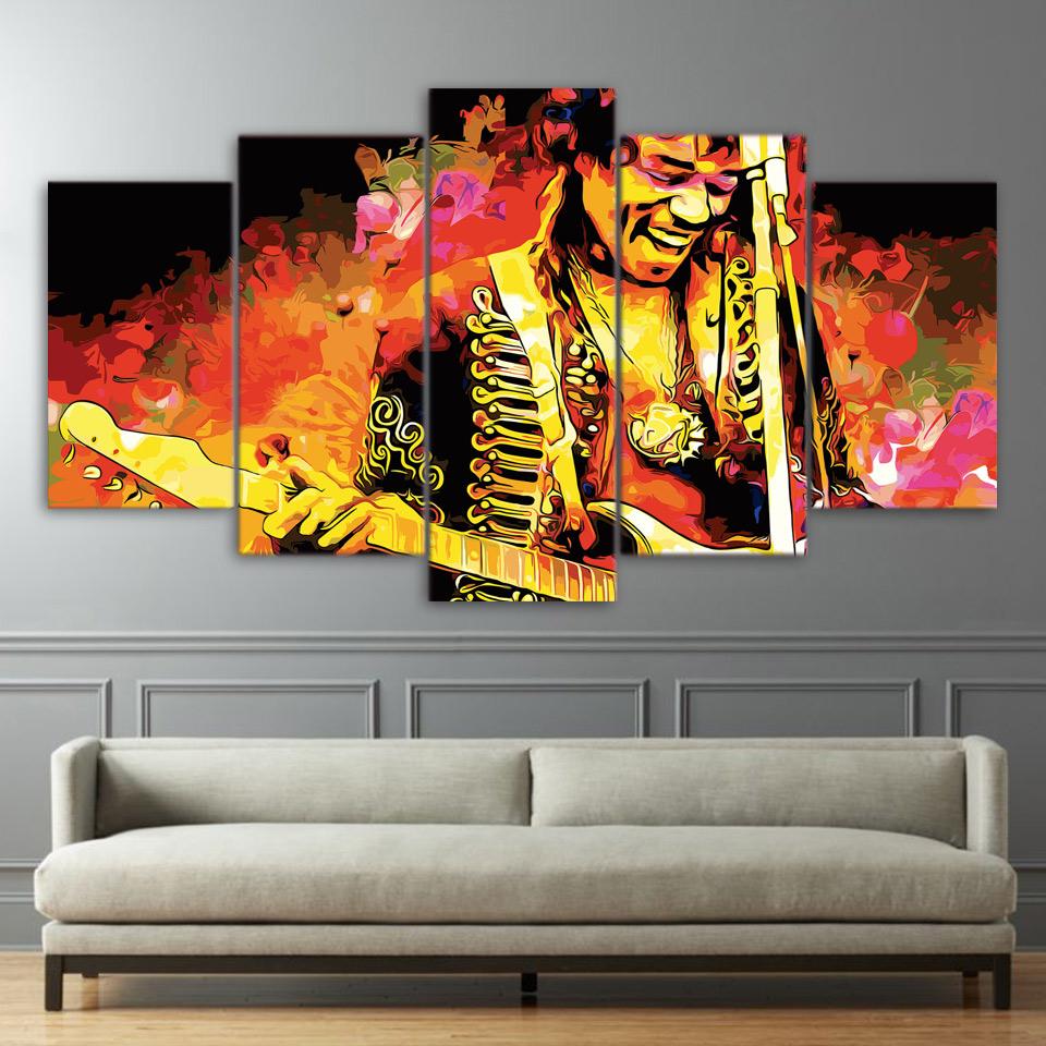 Jimi Hendrix Music Guitarist – Music Canvas Wall Art