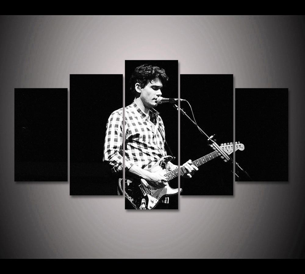 John Mayer Singing And Playing Guitar Celebrity Canvas Wall Art