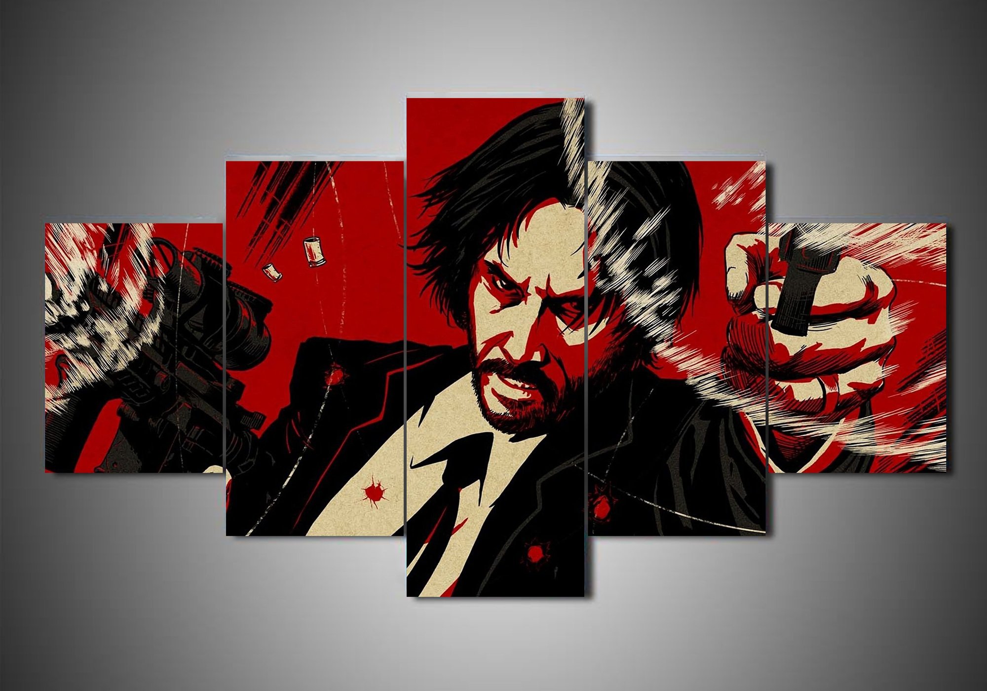 John Wick 2 Art Portrait Movie Canvas Wall Art