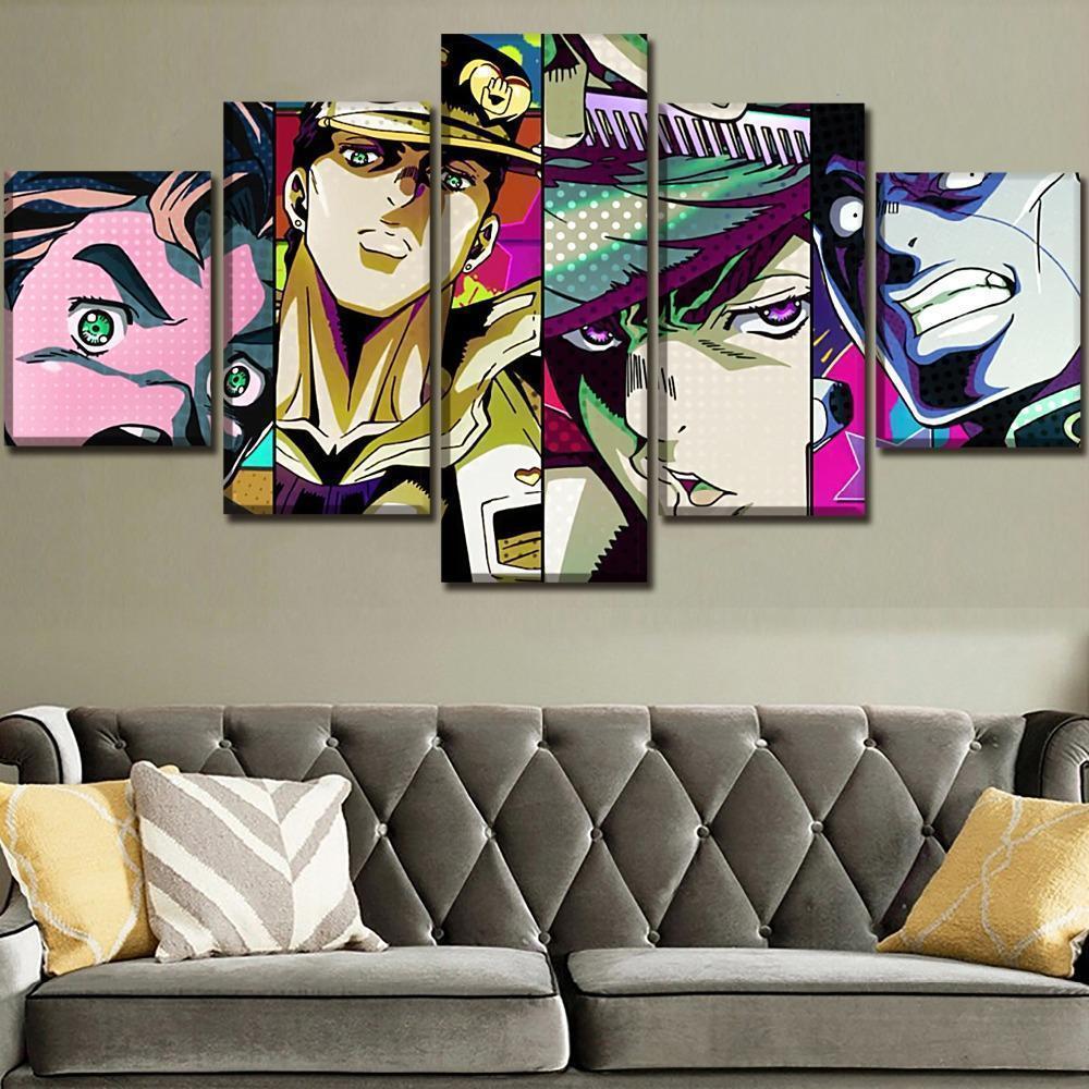 Jojo’s Bizarre Adventure Characters Anime Canvas Wall Art