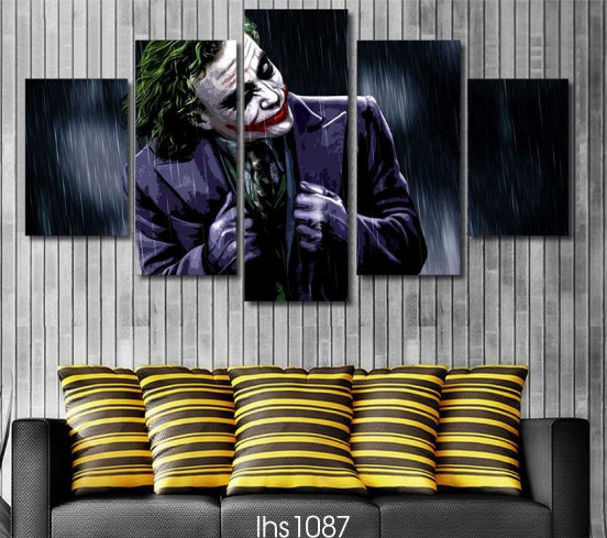 Joker In The Dark Knight Dc Canvas Wall Art