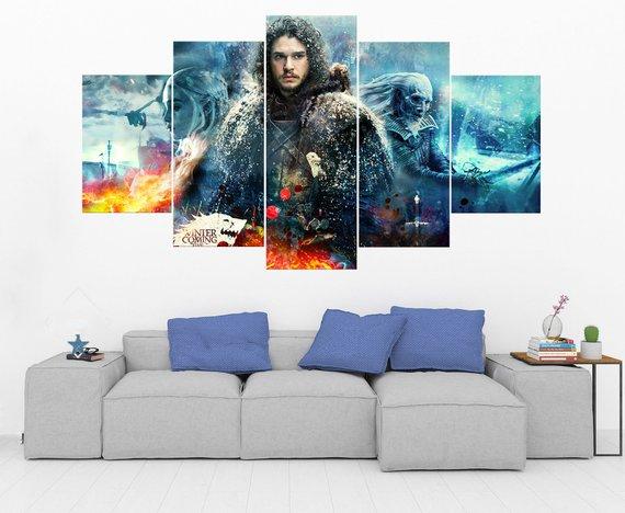 Jon Snow Game Of Thrones 3 – Movie Canvas Wall Art