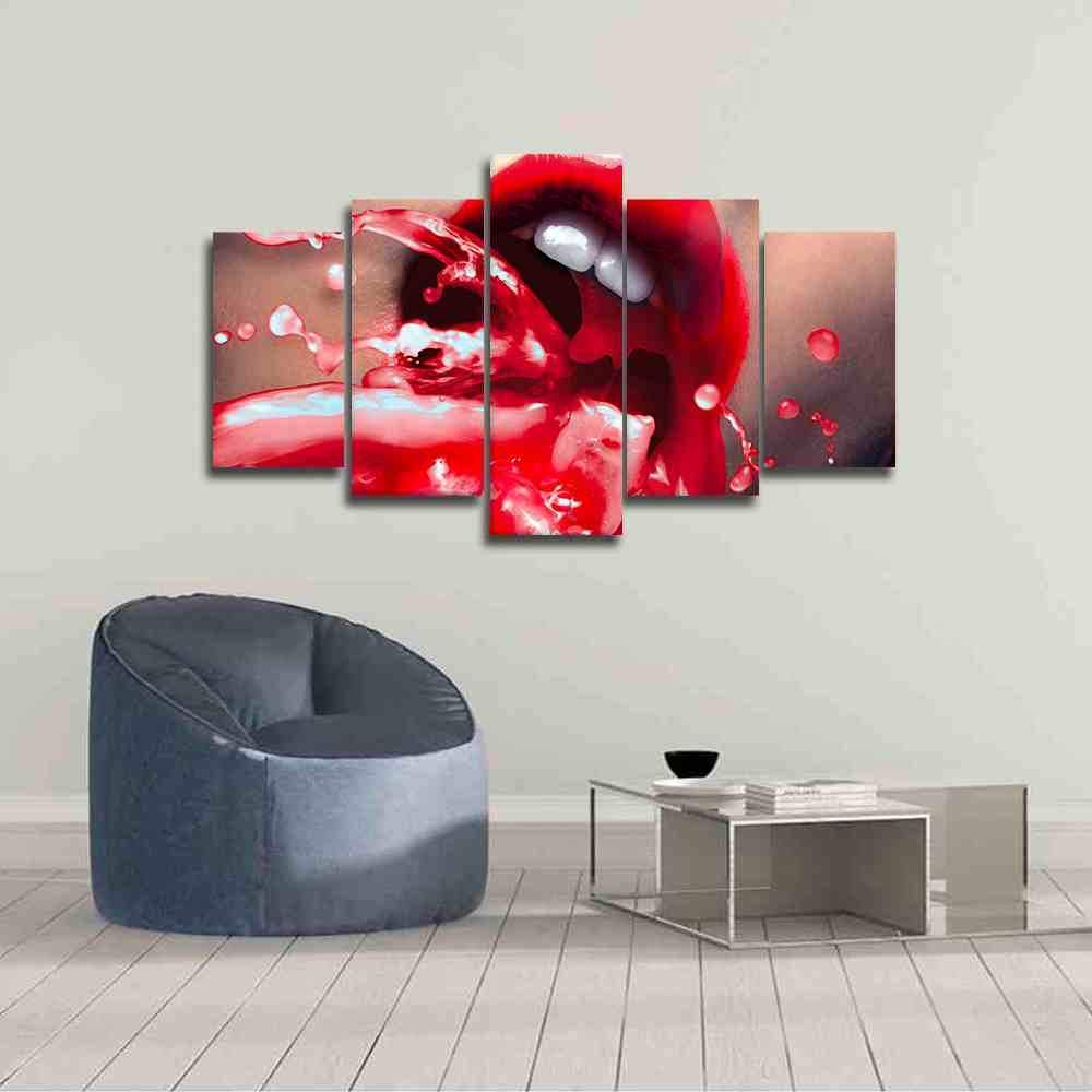 Juicy Lips – Abstract Canvas Wall Art