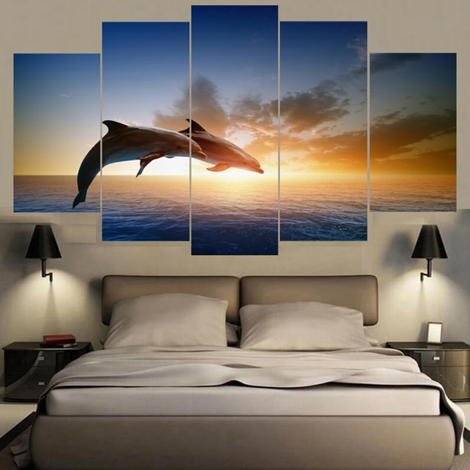 Jumping Dolphins 20 – Animal Canvas Wall Art