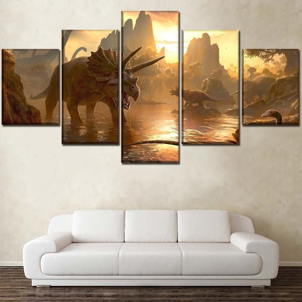 Jurassic World Dawn With Dinosaurs – Movie Canvas Wall Art