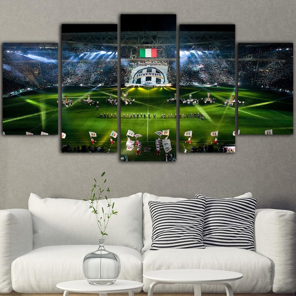 Juventus Allianz Stadium Before The Battle Sport Canvas Wall Art
