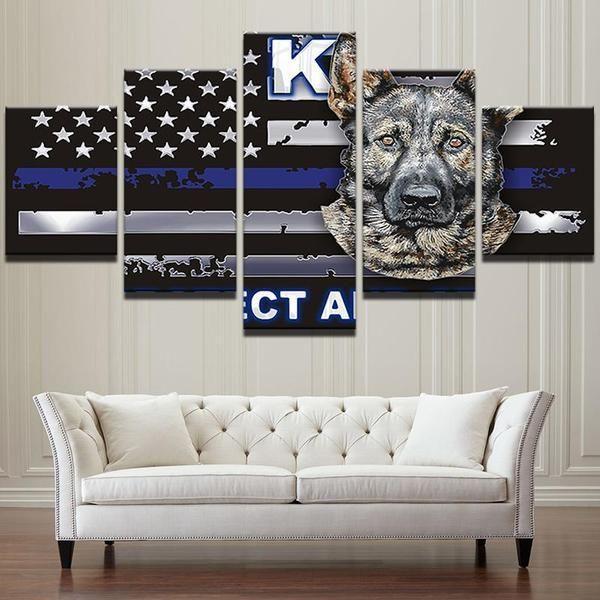 K9 Police Dog – Animal Canvas Wall Art
