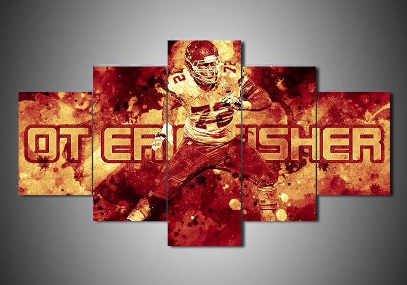 Kansas City Chiefs – Eric Fisher – Sport Canvas Wall Art